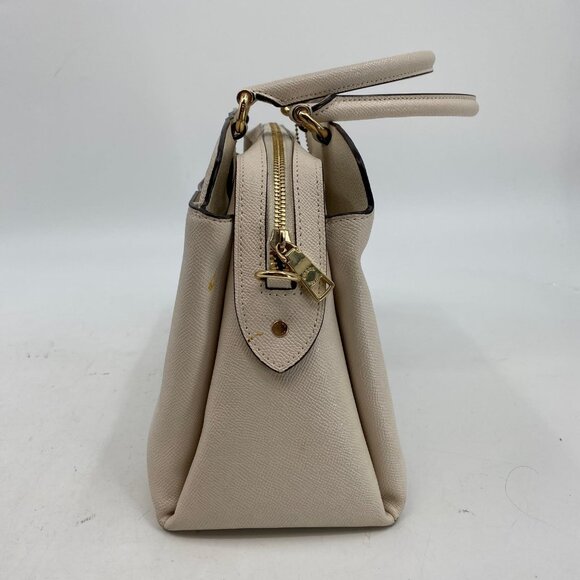 Coach Beige Leather Top Handle Shoulder Bag | Classic Style - Picture 5 of 10